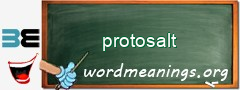 WordMeaning blackboard for protosalt